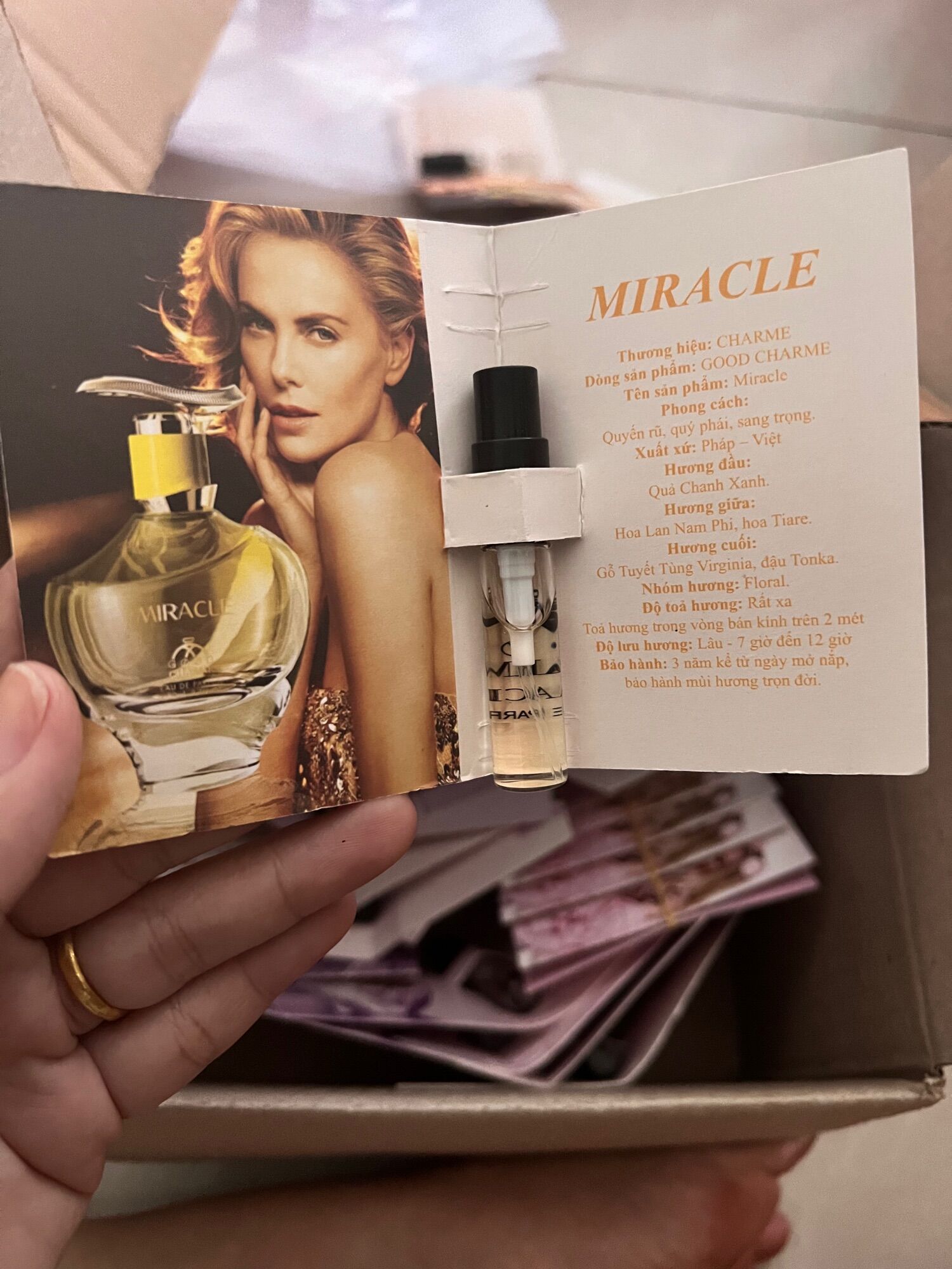 Ống test nước hoa 3ml goodcharmee Miracle - Glamor - Only love - Very love