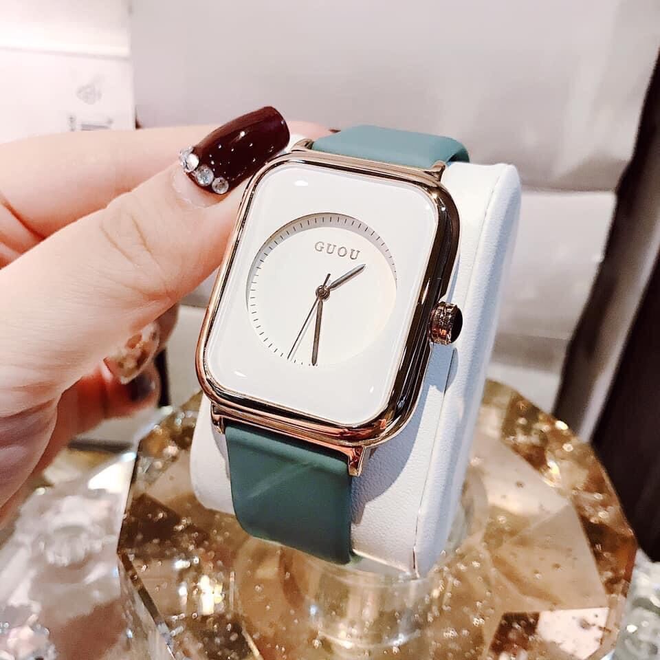 Đồng Hồ Nữ Guou Hồng Trắng Đen