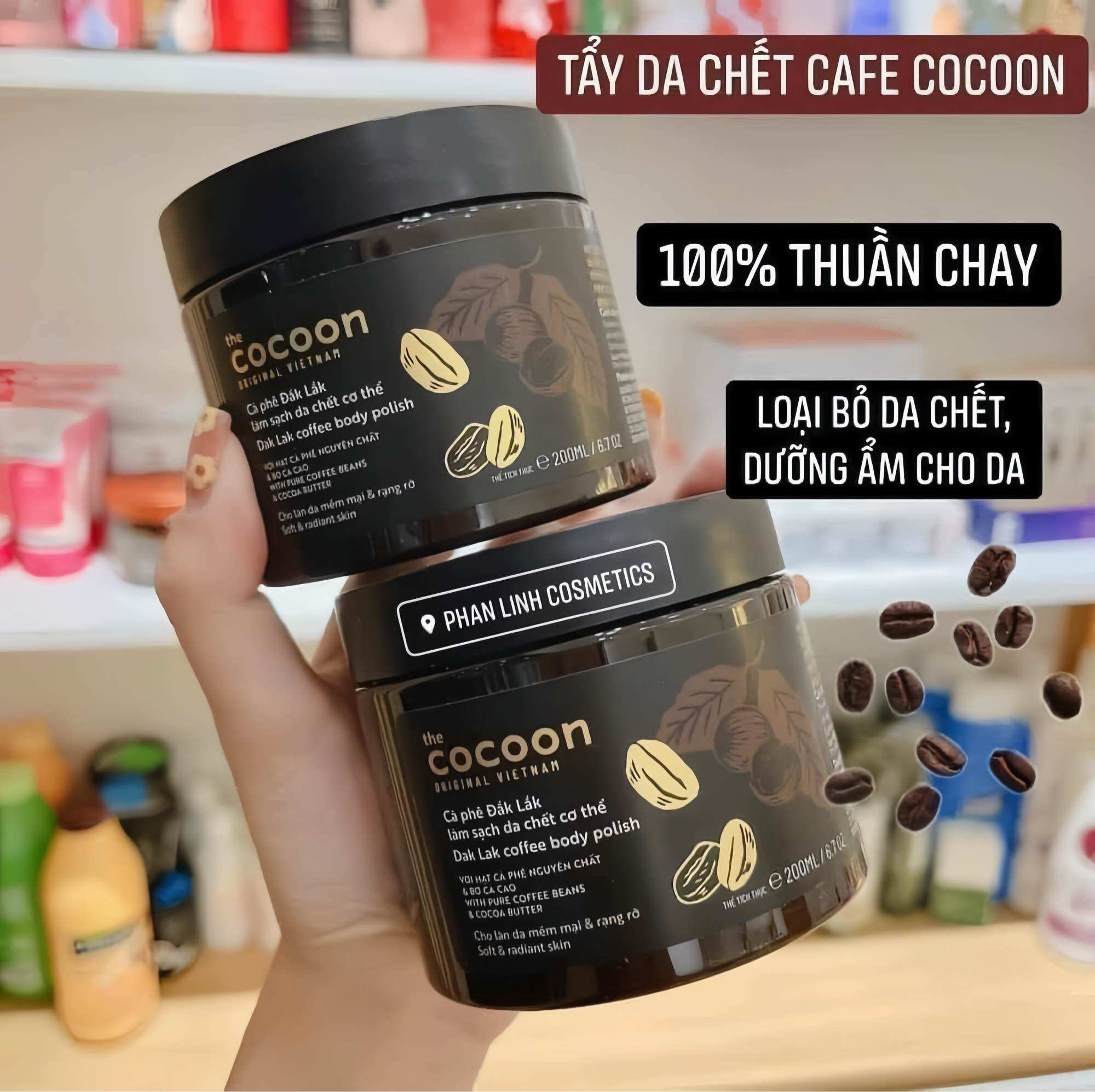 Cà phê Đắk lắk làm sạch da chết Cocoon 200ml