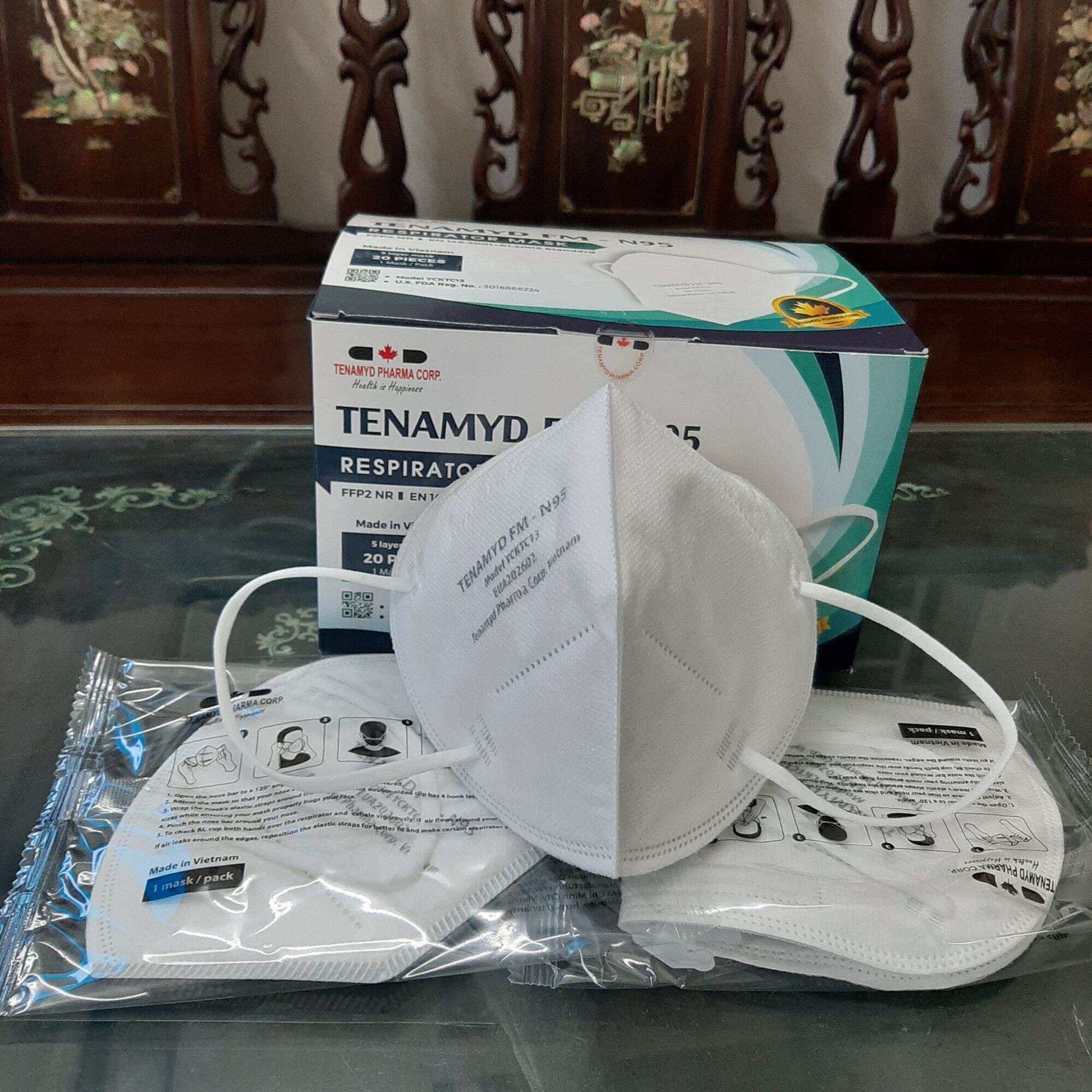LẺ 1 CHIẾC KHẨU TRANG CAO CẤP 5 LỚP TENAMYD N95