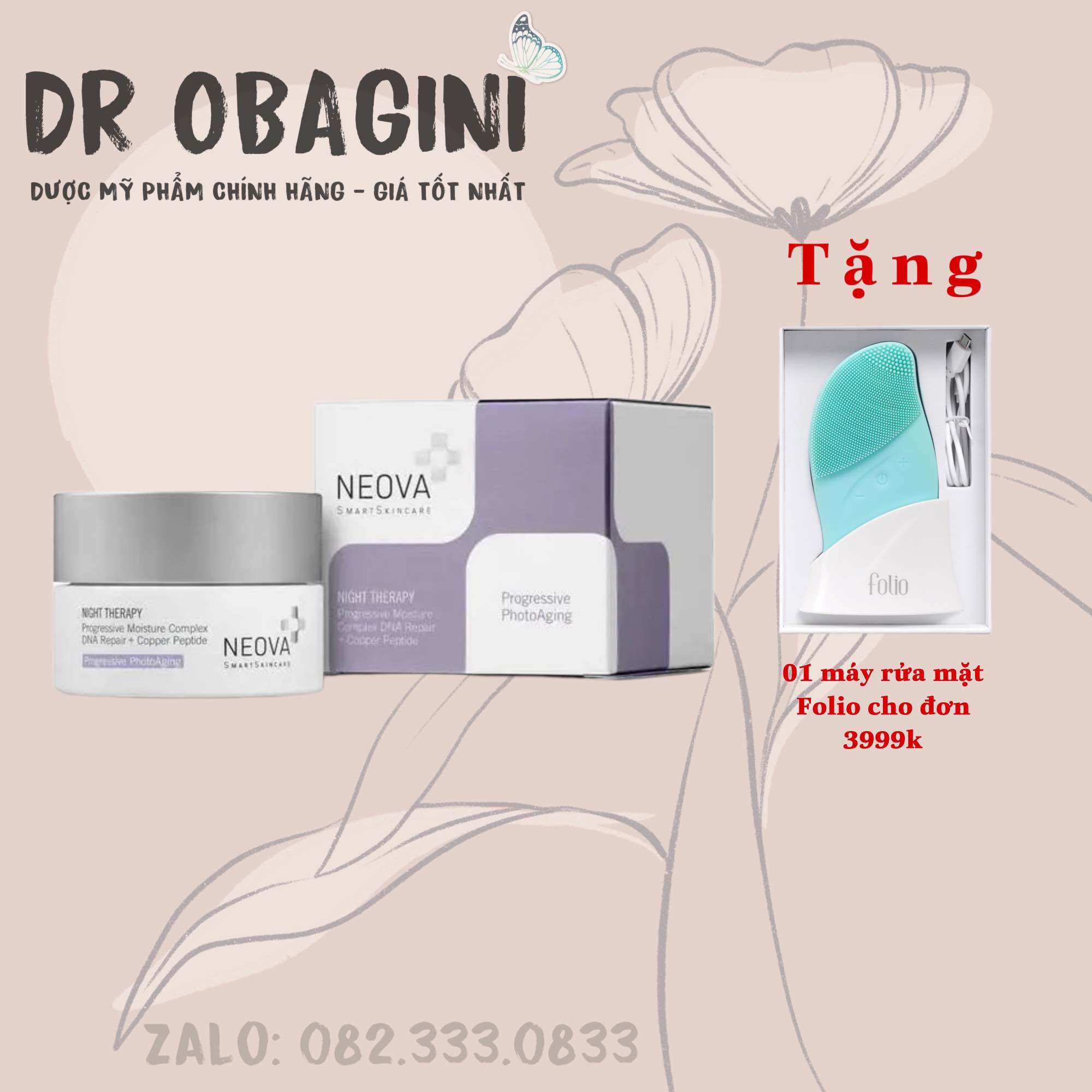 KEM DƯỠNG NEOVA NIGHT THERAPY DNA/ Repair + Copper Peptide