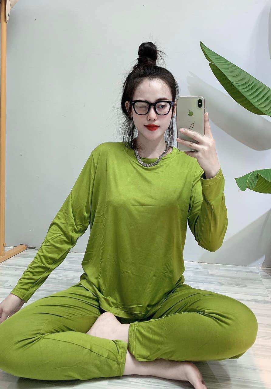 Bộ Ủ Kem Thun Lạnh Quần Ôm có size 40-65kg