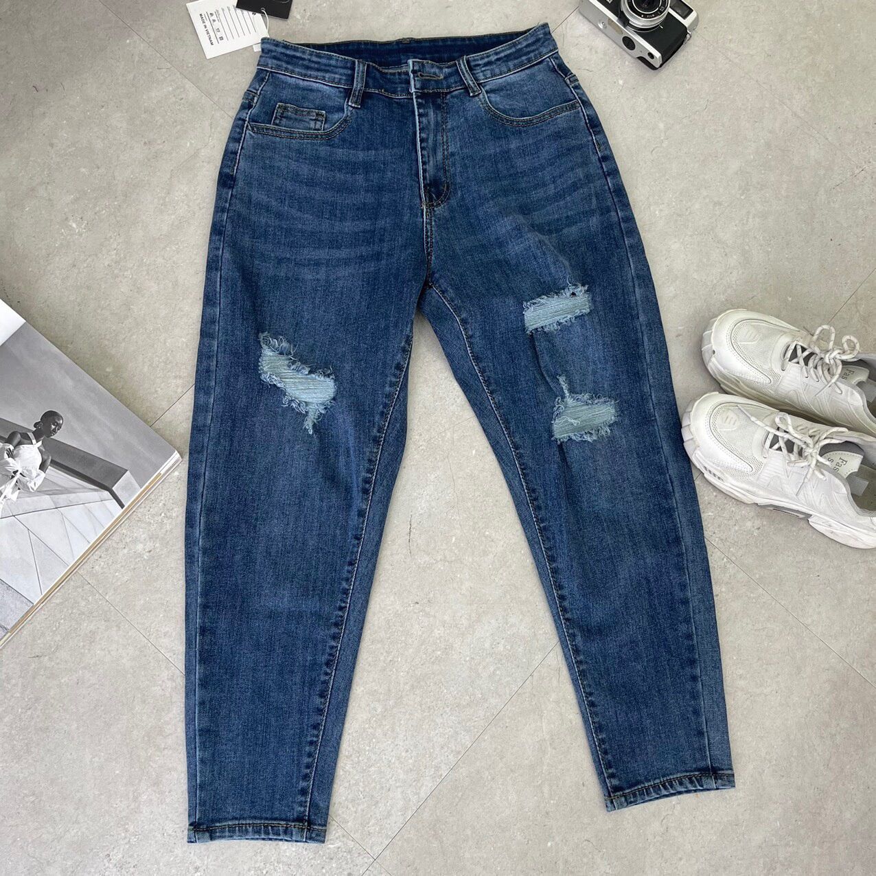 Quần jean baggy bigsize 9 tấc co dãn