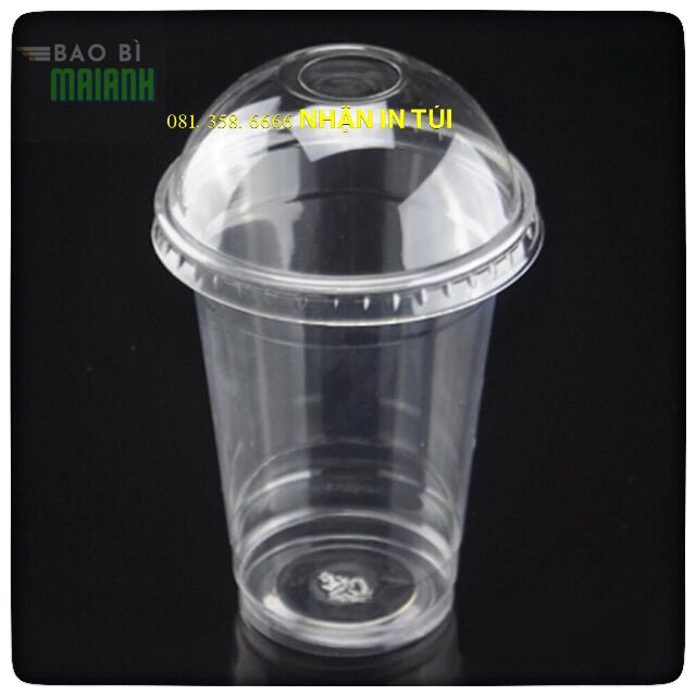 100 LY CỐC NHỰA CÓ LẮP CẦU ly cốc nhựa có nắp cầu loại 400ml & 500 ml , cốc nhựa dùng 1 lần, đựng cafe, trà sữa...