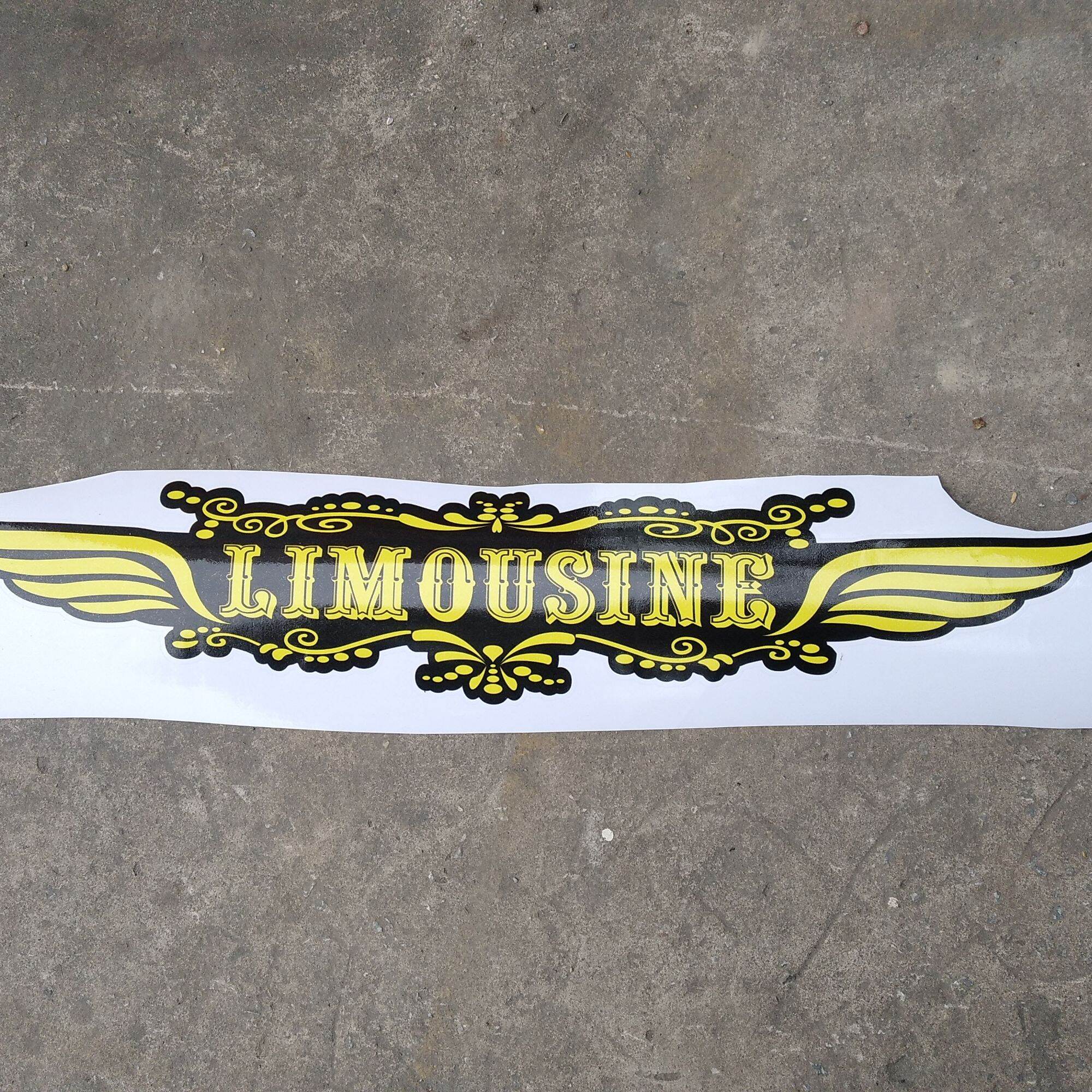 Tem Limousine hoa văn dán xe tải, xe khách. Tem chữ decan Limousine dán xe