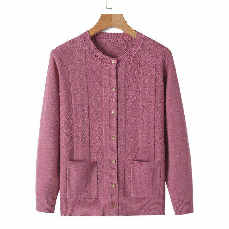 Áo Len Cardigan Cài Cúc Trung Niên