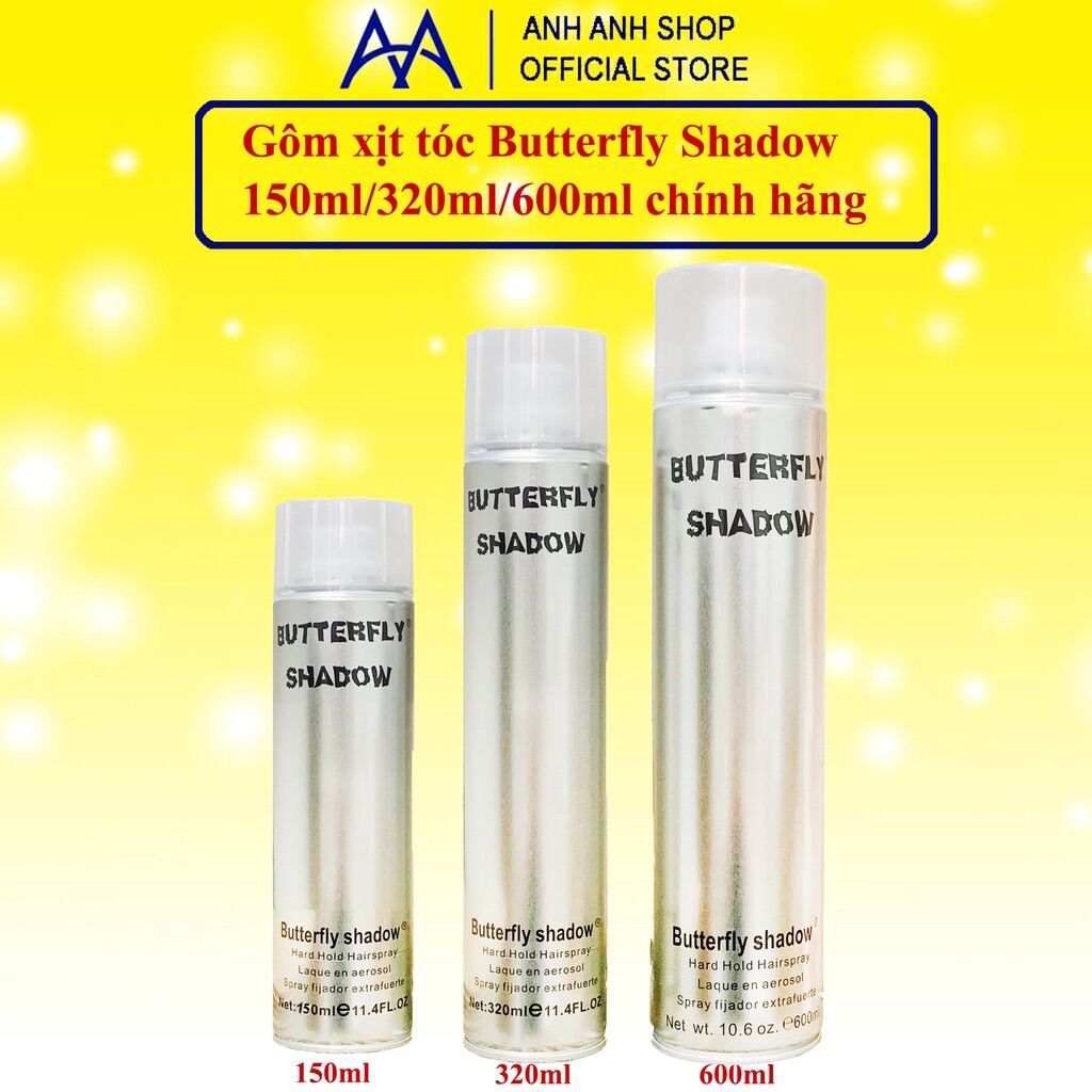 Gôm xịt tóc nam nữ butterfly shadow 320/600ml