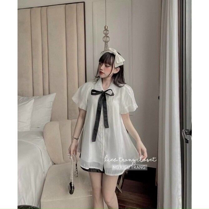 Áo Babydoll Tay Phồng Tiểu Thư (hàng mới)