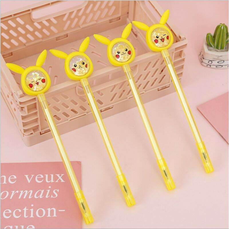 Bút mực gel hình Pikachu tinh nghịch nhũ kim tuyến