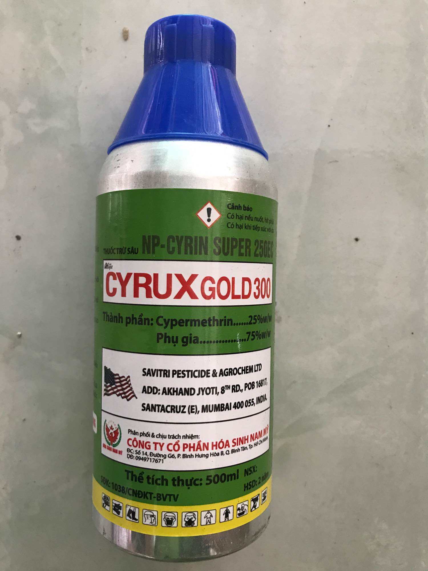 (Thanh phúc 64) Thuốc trừ sâu Cyrux Gold 300, Thể tích: 450ml sâu đục thân, côn trùng, sâu tạp, sâu ổ, sâu cuốn lá