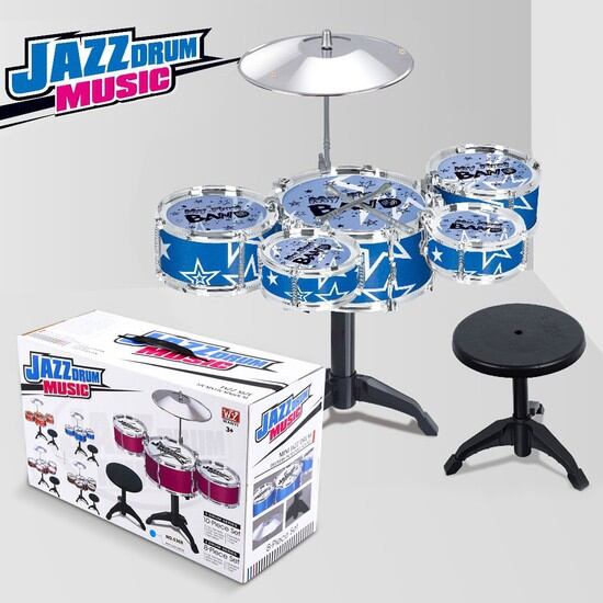 Bộ trống jazz drum gồm 5 trống 1chiêng và ghế ngồi cho bé