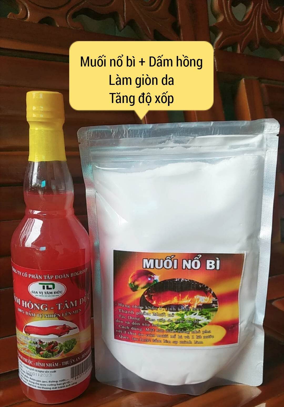 Combo Muối Nổ Bì + Dấm Hồng