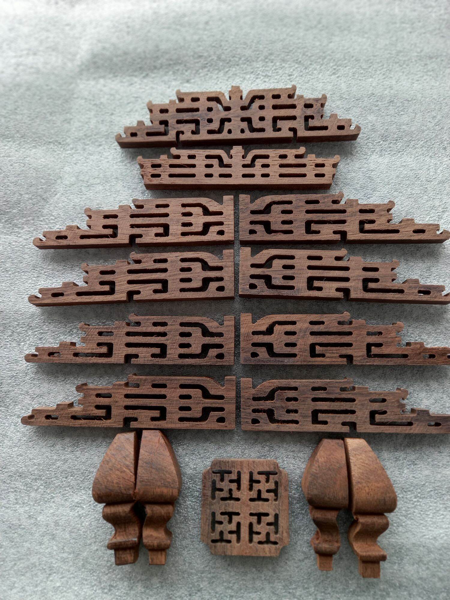 Bộ phụ kiện CNC chất liệu gỗ dành cho lồng chim