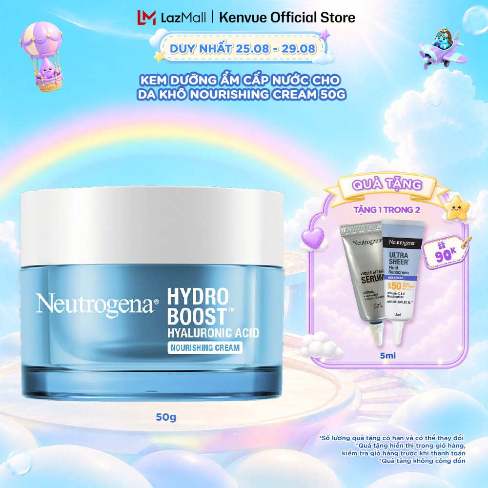 Kem dưỡng ẩm cho da khô Neutrogena® Hydro Boost Hyaluronic Acid Nourishing Cream (50g)