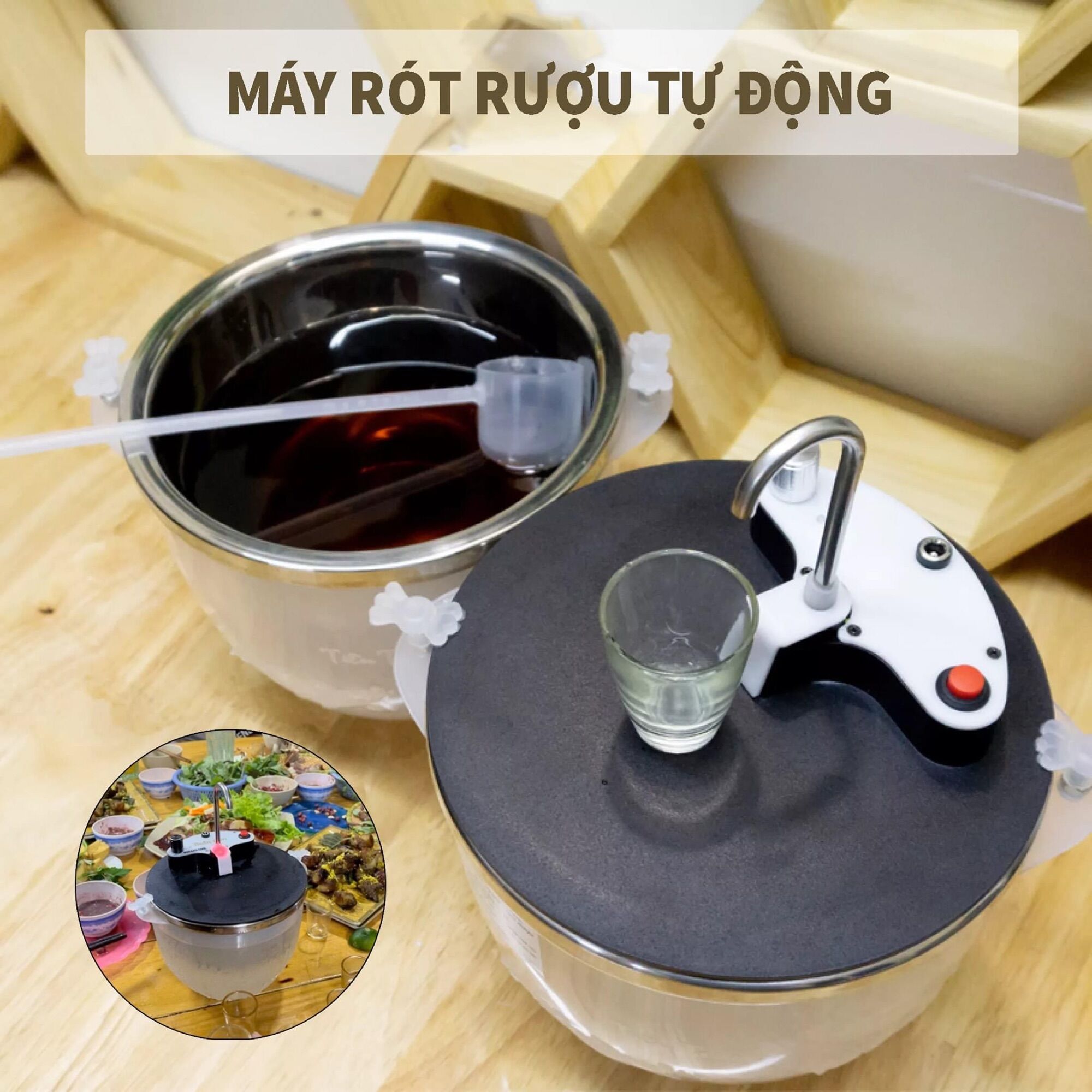 Bình rót R.ượu Tự Động dung tích 2 Lít
