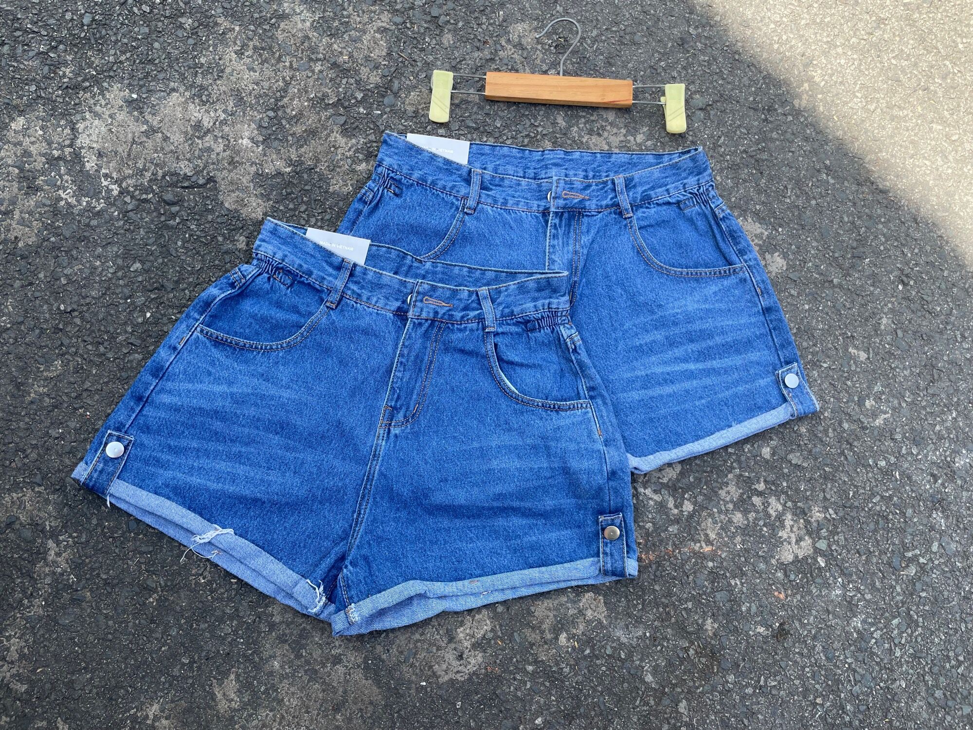 Quần sort cuốn lai bigsize lưng cao xinh