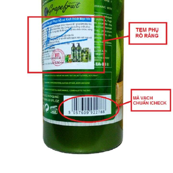 Cặp Dầu Gội và Dầu Xả Tinh Chất Bưởi 850ml*2