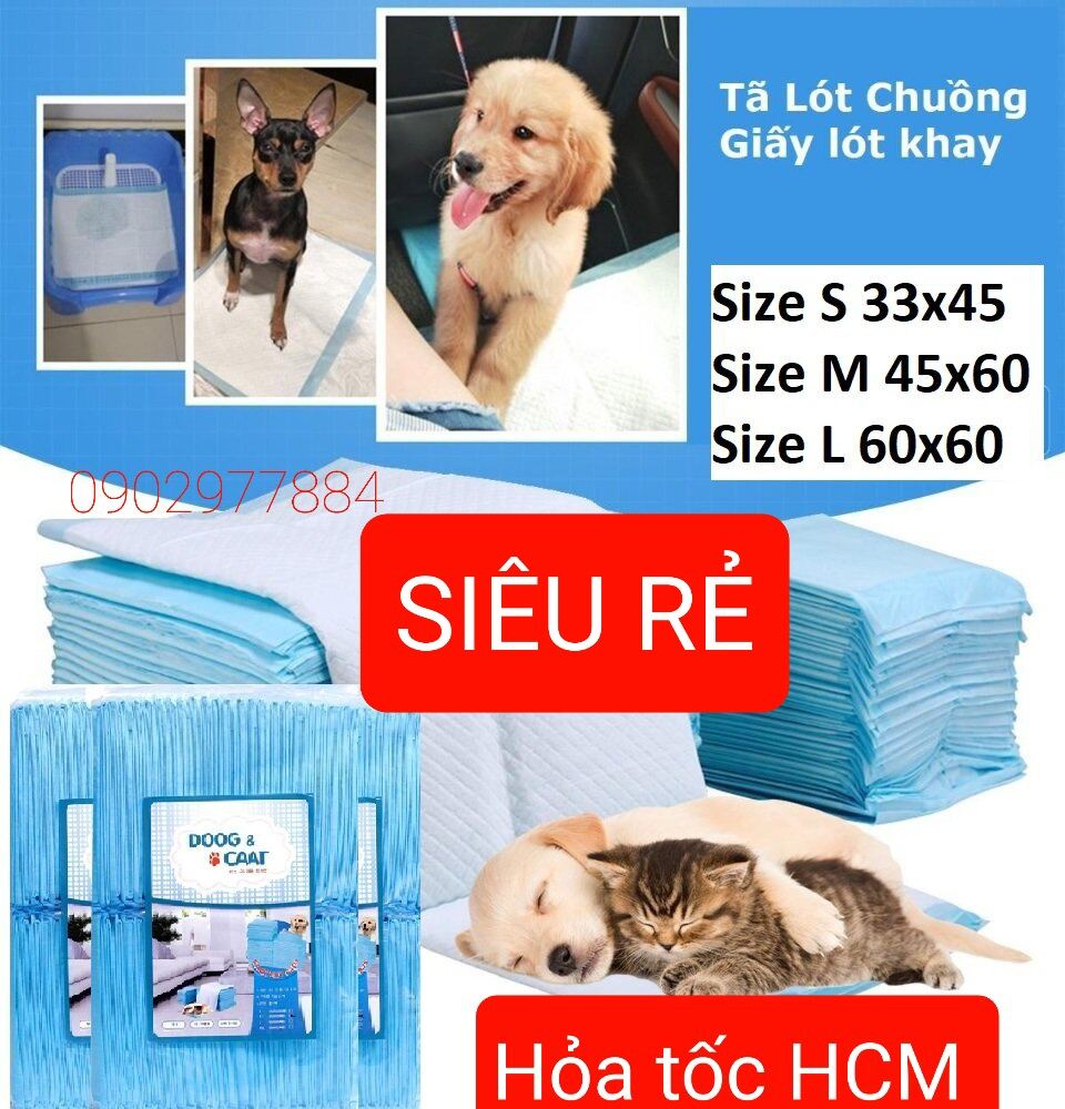 Bịch Tã giấy lót khay/lót chuồng cho thú cưng doog & caat size SML XL