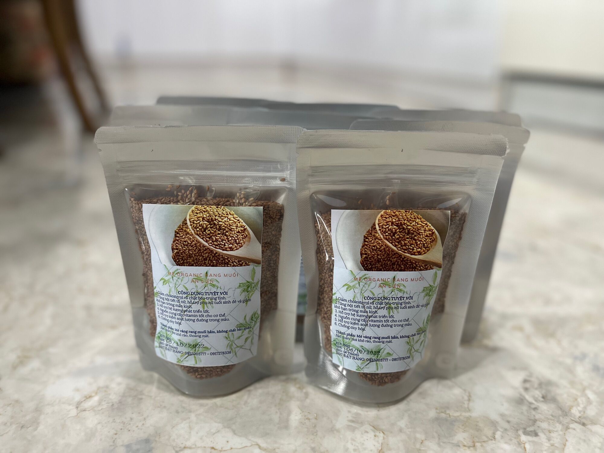 Mè vàng rang muối ăn liền túi zip 100g