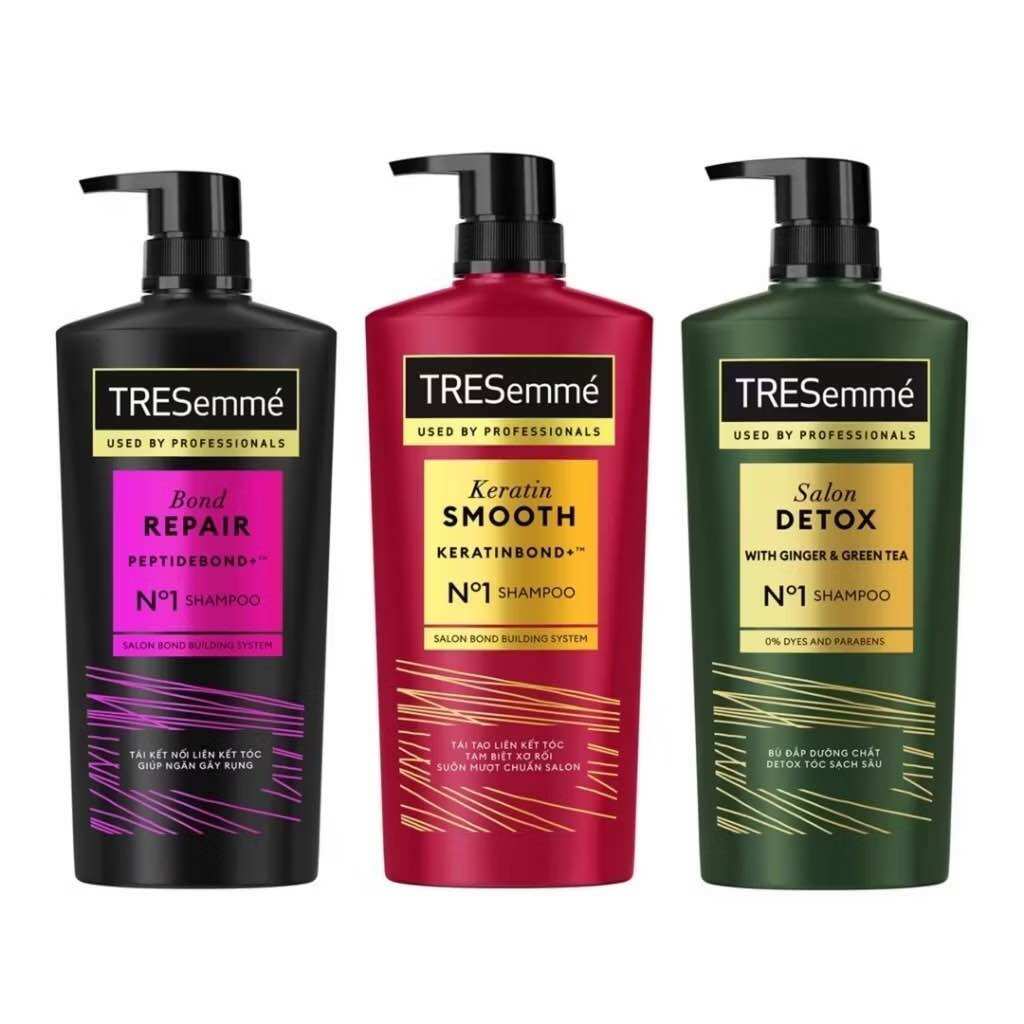 (Mẫu mới) Dầu gội TRESemmé chuẩn Salon cho tóc chắc sạch khỏe mềm mượt chai 640g