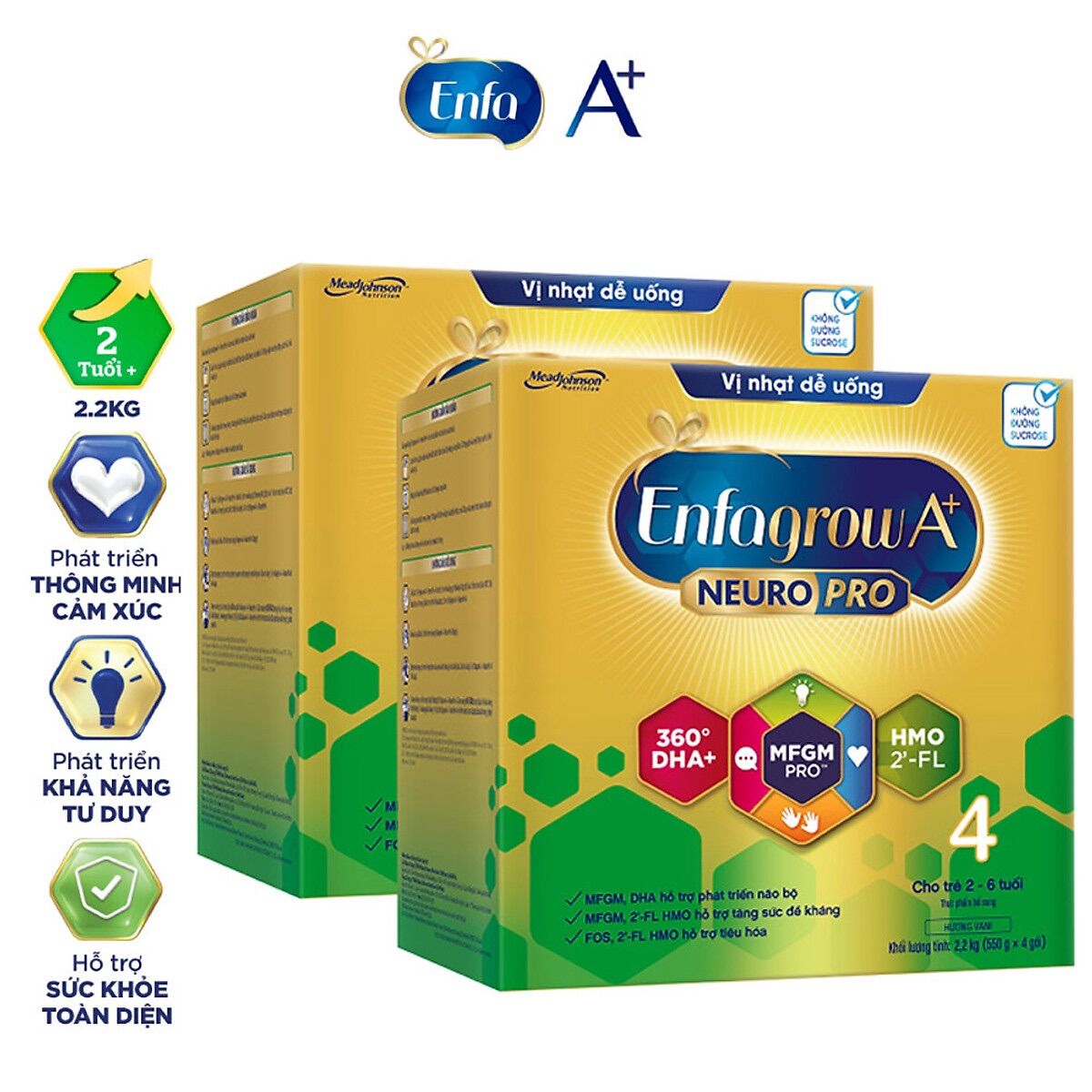 (DATE MỚI) Sữa bột Enfagrow A+ 4 2,2kg - vị nhạt