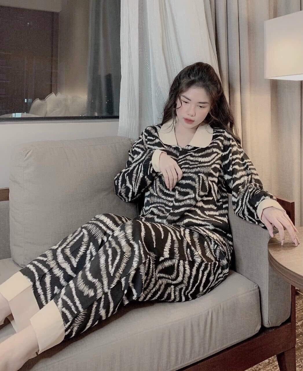 Bộ ngủ pijama dài tay chất vải kate siêu đẹp