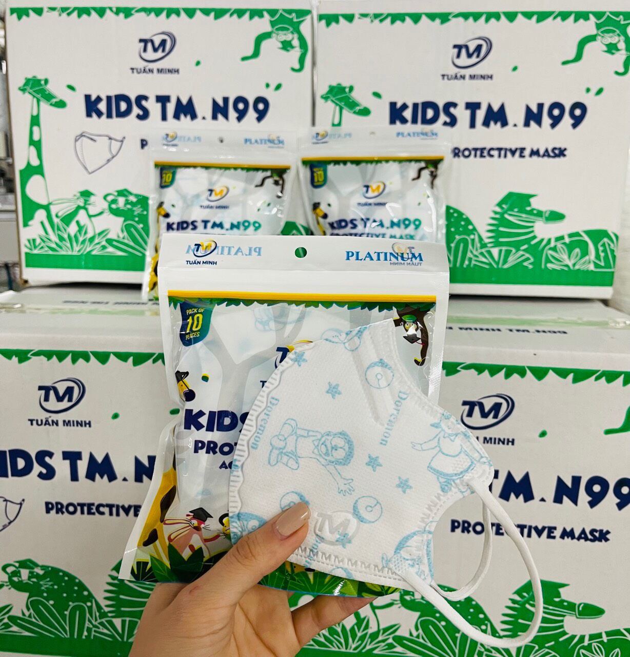 Khẩu trang 6D Tuấn Minh cho bé ( thùng 200 cái)