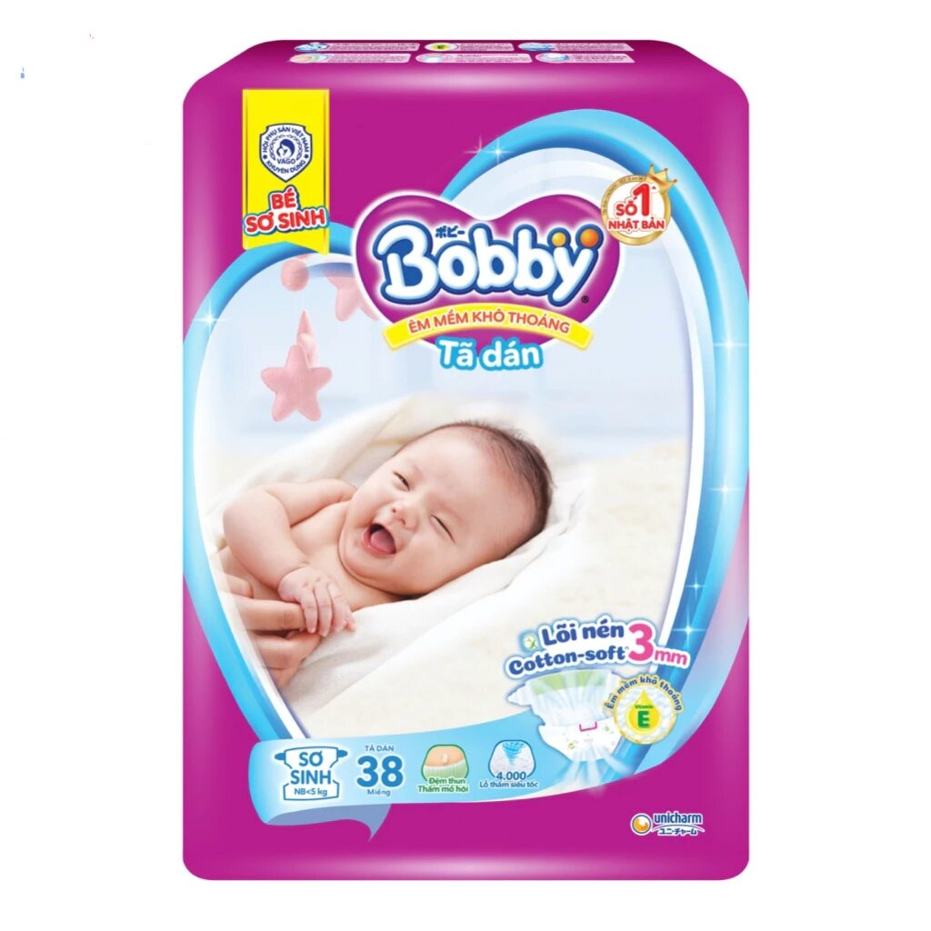 Tã dán Bobby size XS 38 miếng