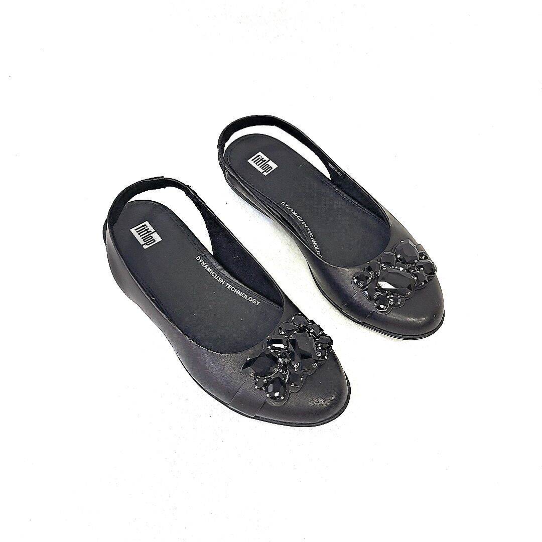 ALLEGRO Jewel-Deluxe Leather Slingback fitflop
