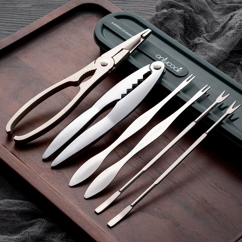 Onlycook, Dụng Cụ Ăn Cua, Phụ Kiện Ăn Cua Bằng Thép Không Gỉ, Kìm Cắt Cua Chuyên Dụng, Kẹp Càng Cua, Kìm Kẹp Càng Cua, Kim Cua