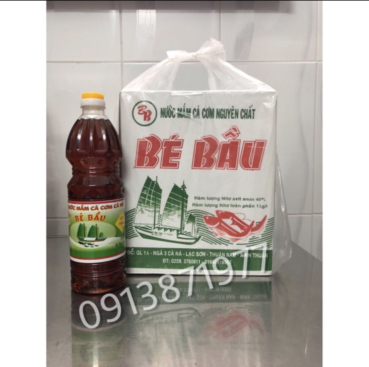 Thùng nước mắm Bé Bầu, loại hạng I, chai 1L