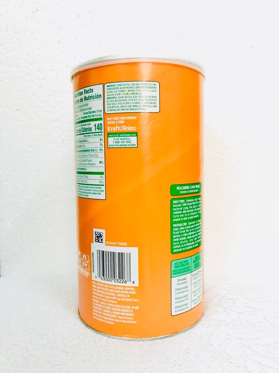 Bột Cam Tang lon lớn 2.04kg ( Mỹ)