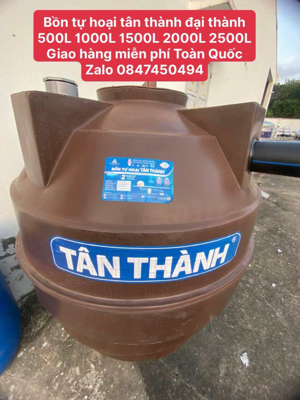 Bể phốt tự hoại tân thành 1000 lít hầm chứa phân tolet wc tân á đại thành giao hàng miễn phí Toàn Quốc