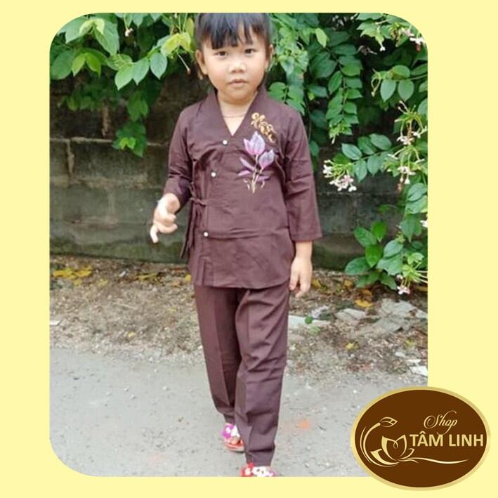 Đồ lam đi chùa - mẫu nhật nơ cho bé gái