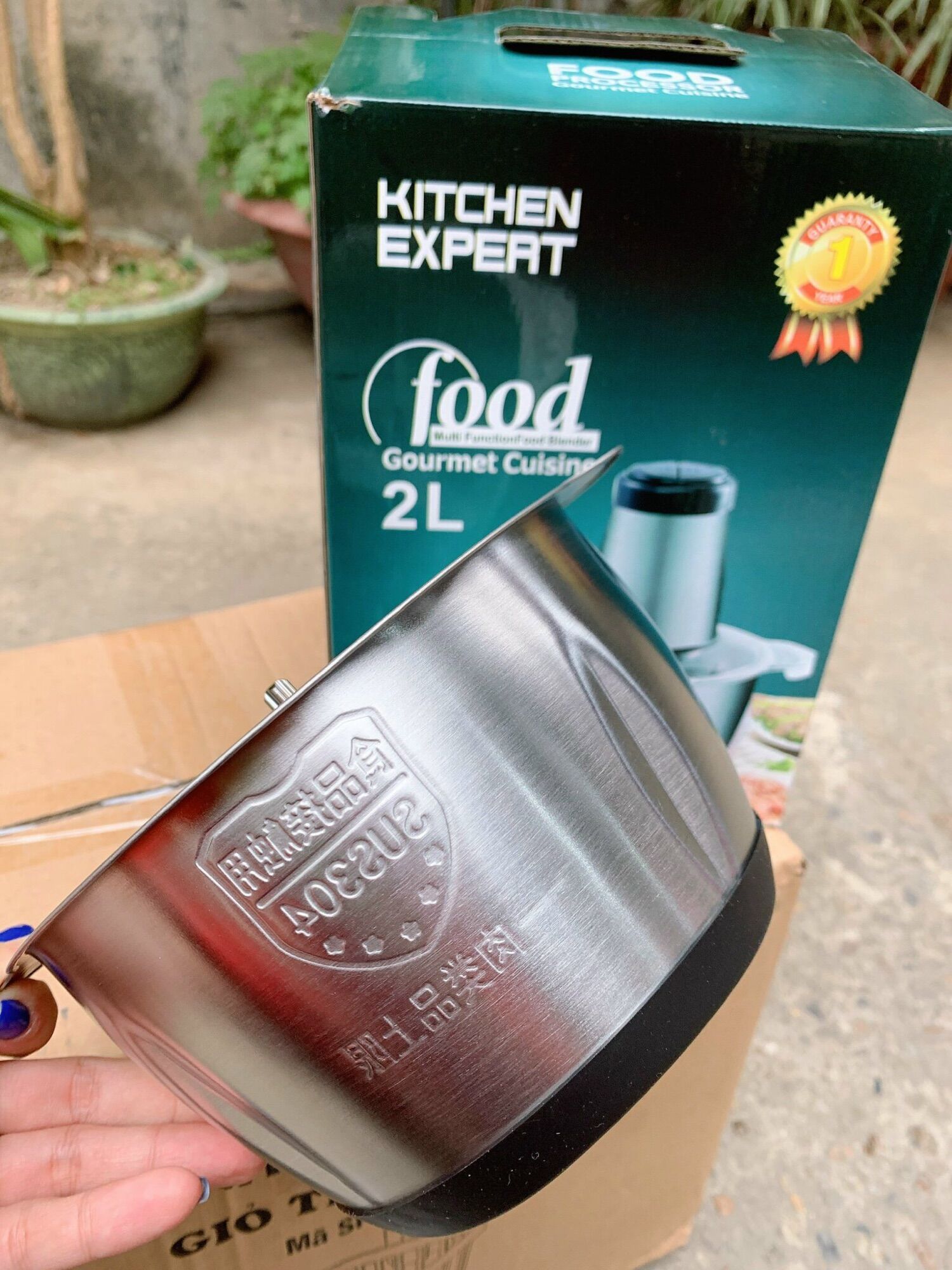 Máy xay inox 2L