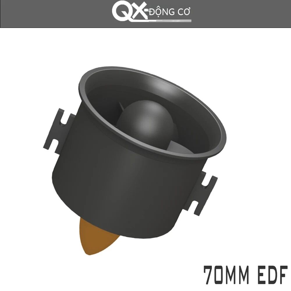 QX-MOTOR 6 Cánh Quạt Ống Động Cơ Không Chổi Than 70Mm EDF Cho Máy Bay Điều Khiển Từ Xa Chất Liệu Kim