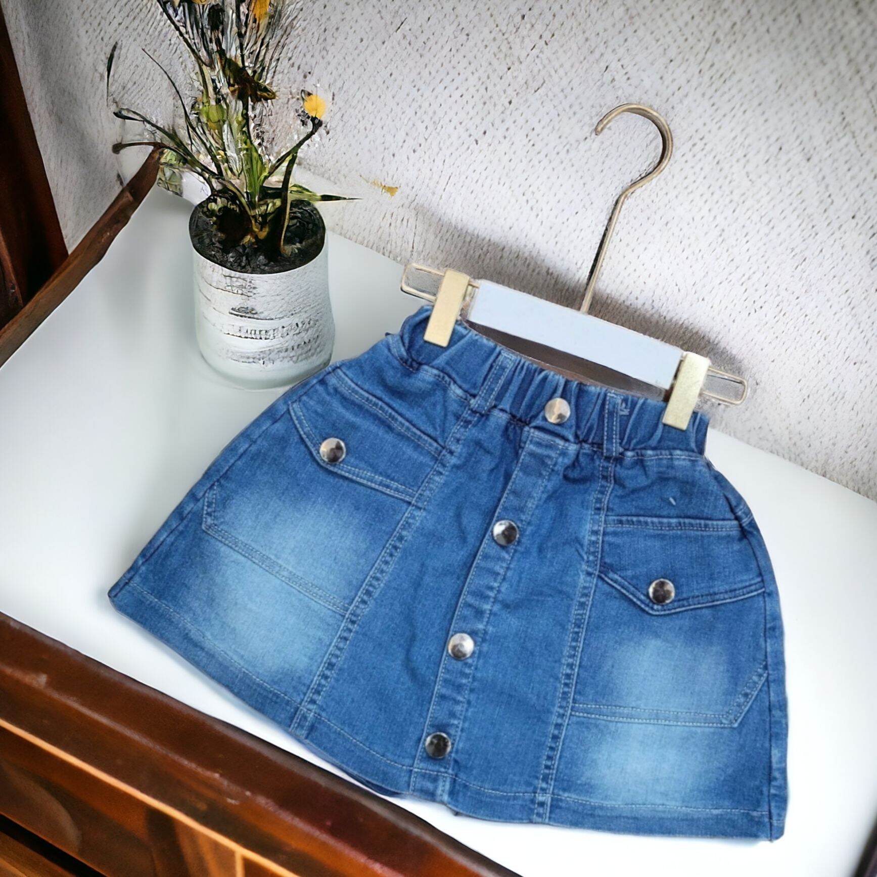 Quần short jeans giả váy sz 20-45kg , quần đùi giả váy bé gái .