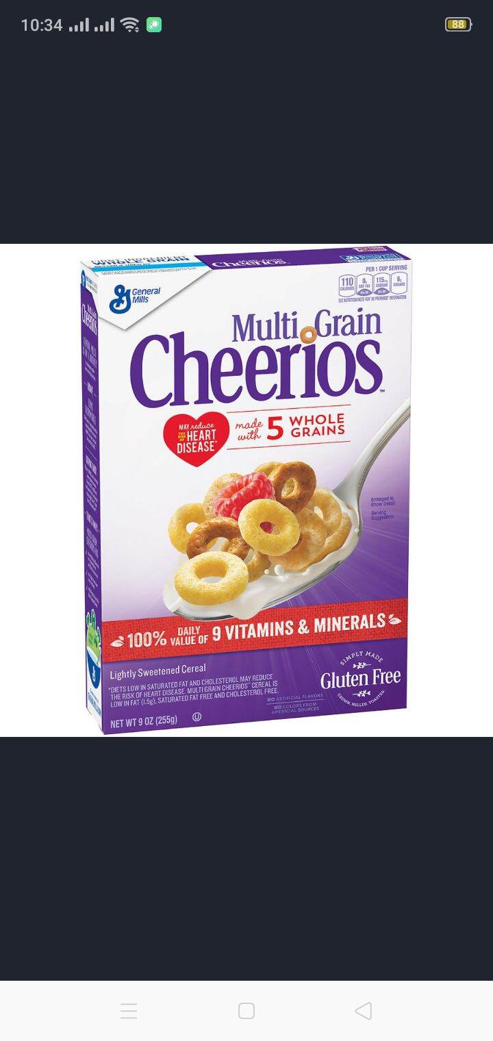 Bánh ngũ cốc  Multi Grain Cheerios  340 gram hương Very Berry nhập khẩu Mỹ