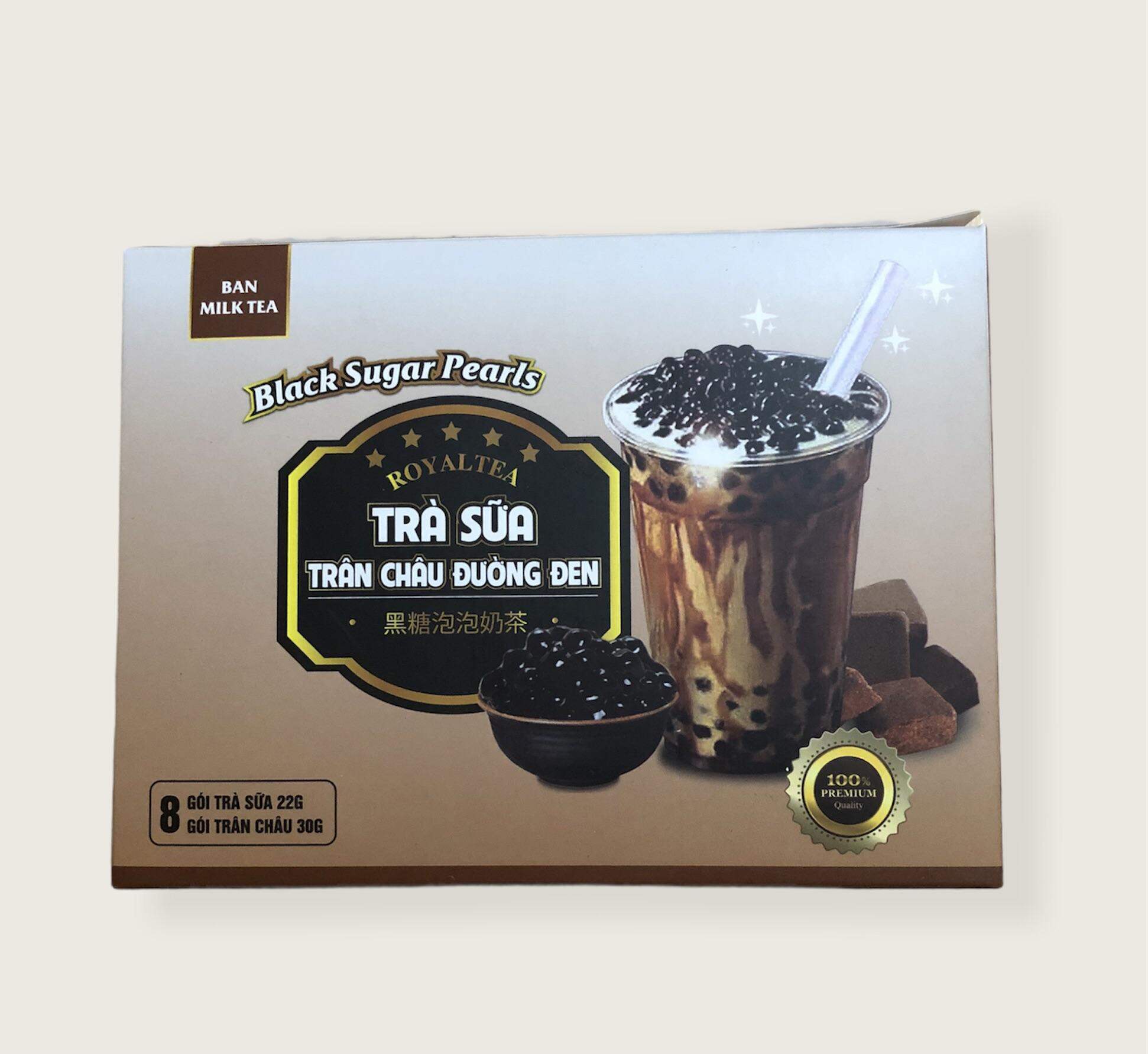 Hộp 8 Gói Trà Sữa Trân Châu Đường Đen