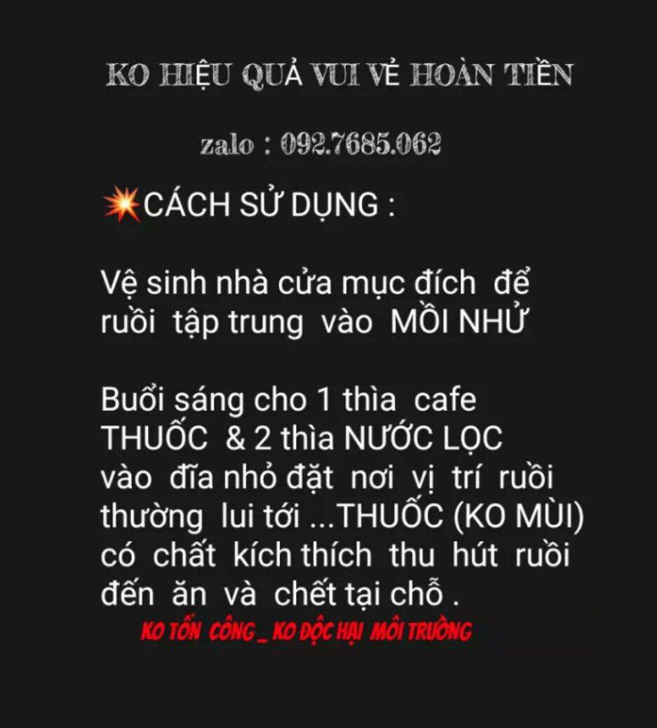 THUỐC DIỆT RUỒI gói 50gr -100gr