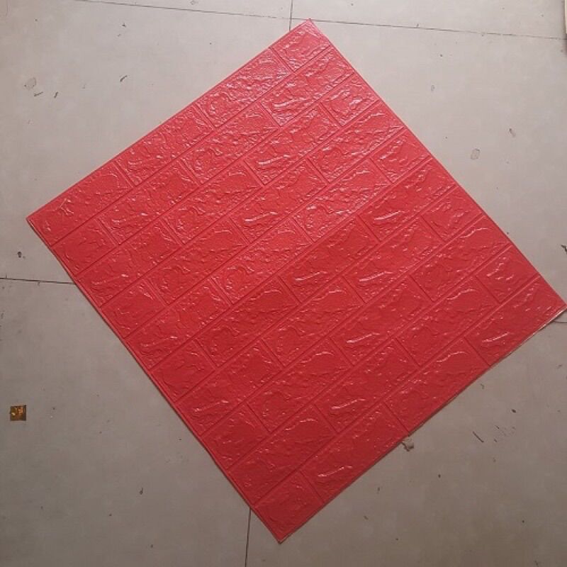 Xốp dán tường 3D vân gạch khổ lớn 70x77cm