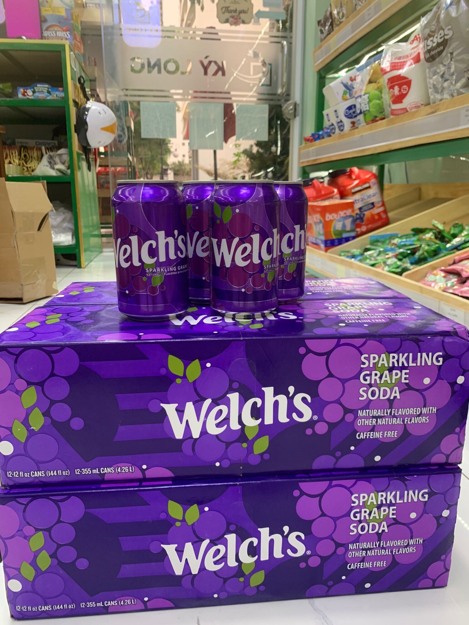 Soda Nho Welch's Sparkling Grape Sodas (355ml x 12) 09/2025