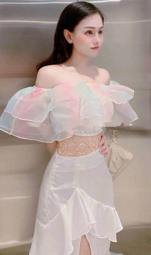 Áo trễ vai tay bồng công chúa ảnh thật 100%