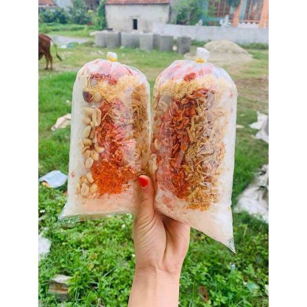 Bánh tráng trộn top mở + mỡ hành
