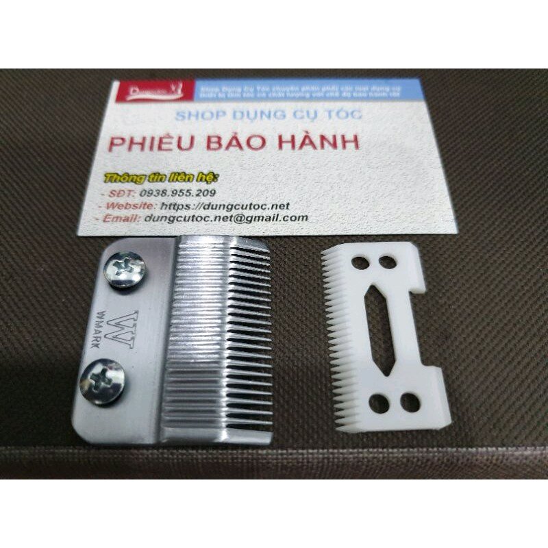 Lưỡi Sứ Tông Đơ Cắt Ngọt Lắp Cho Máy Kemei, Wahl. Bộ Lưỡi Thép Wmark Silver Cho Tông Fade. (Ảnh thật). 