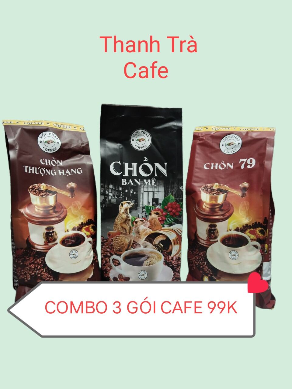 Combo 3 gói cafe=1.5kg