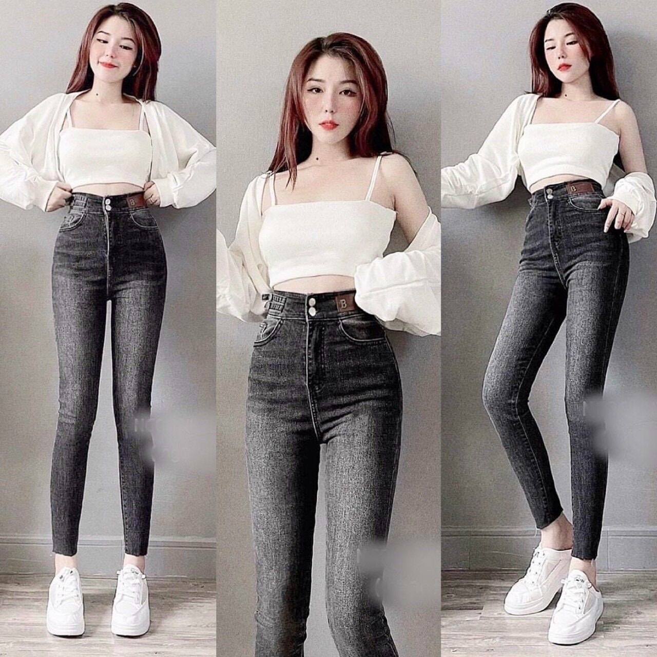 quần jean nữ mẫu mới lưng cao