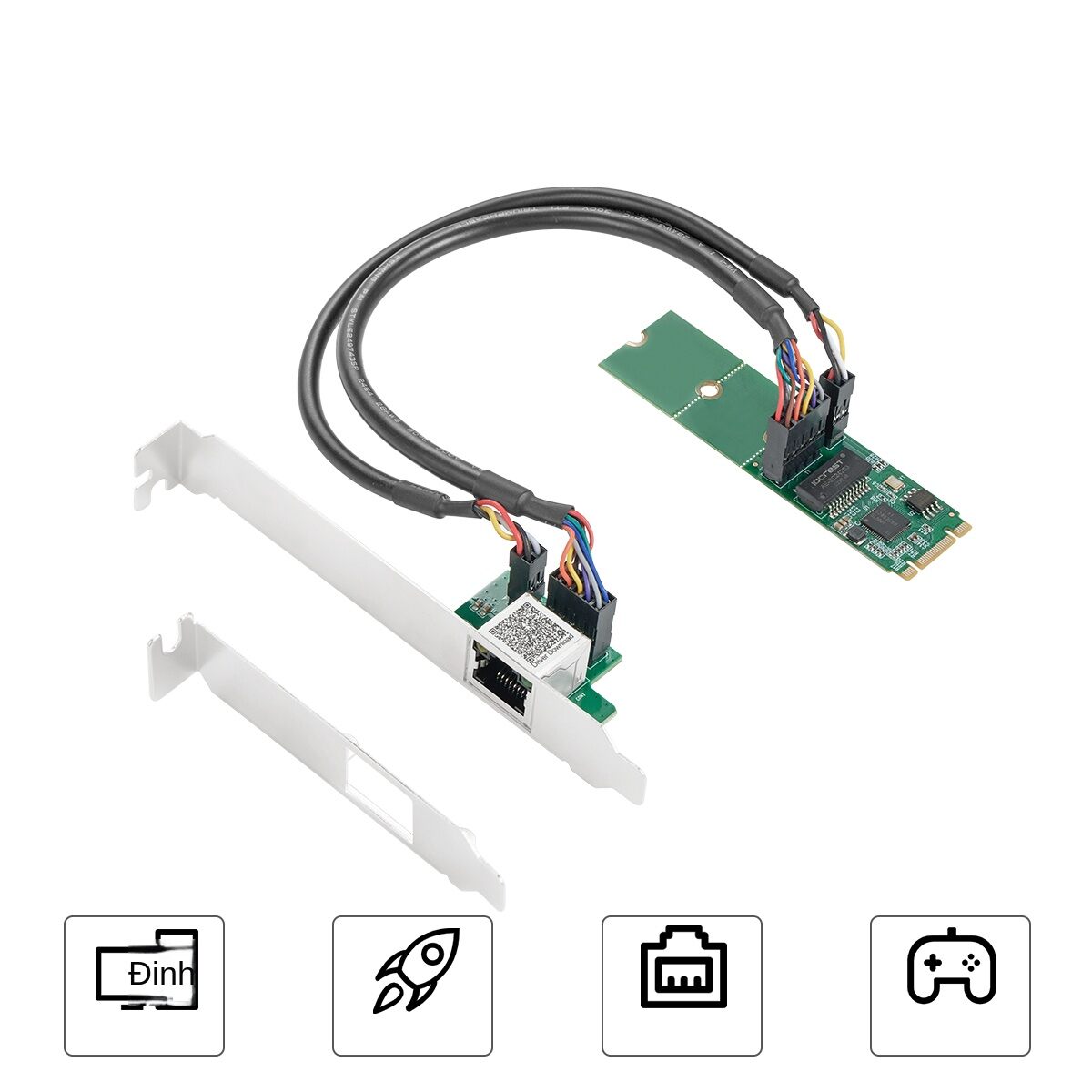 Intel i225 chipset 2.5gbase-t 1 port 2500mbps m.2 b key m key to pcie 2.5gb ethernet card rj45 lan controller card