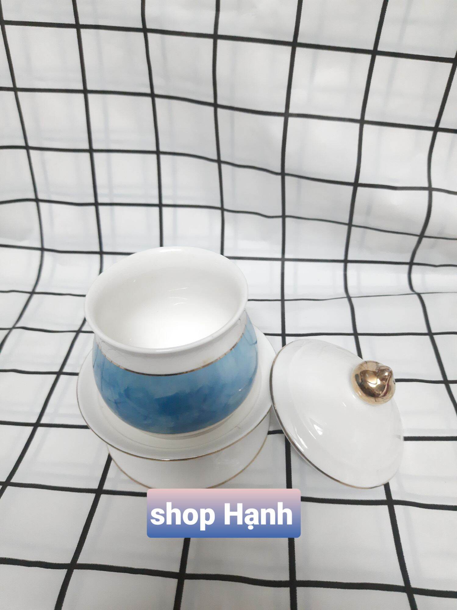 Chung nước thờ cúng đá xanh có đĩa riêng 4 size