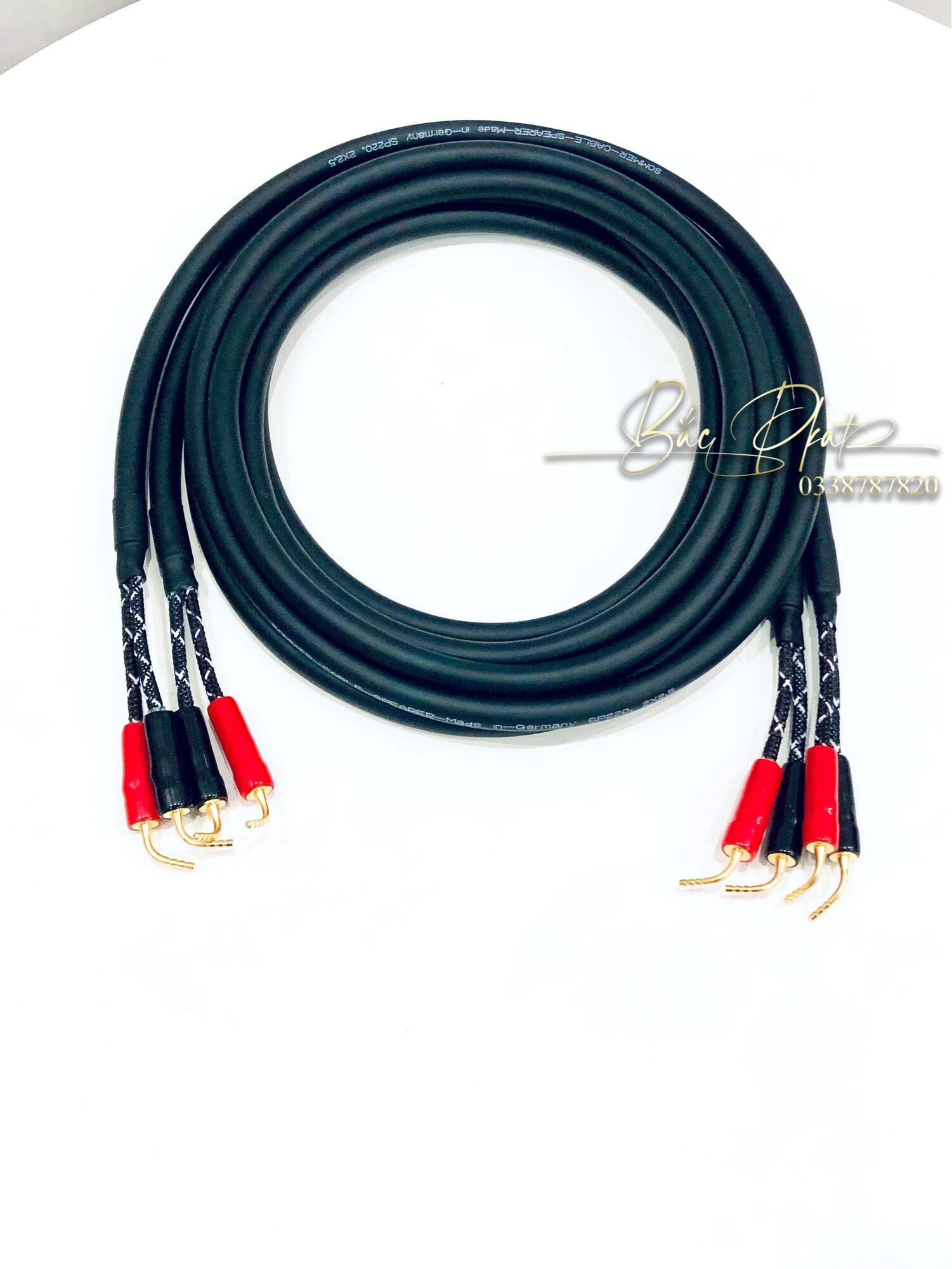 Dây loa sommer lõi 2.5 jack mỏ chim, vế 2.5m
